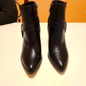 Indigo Rd Iradrina Olive Harness Biker Moto pointy toe Black Booties Boots-9